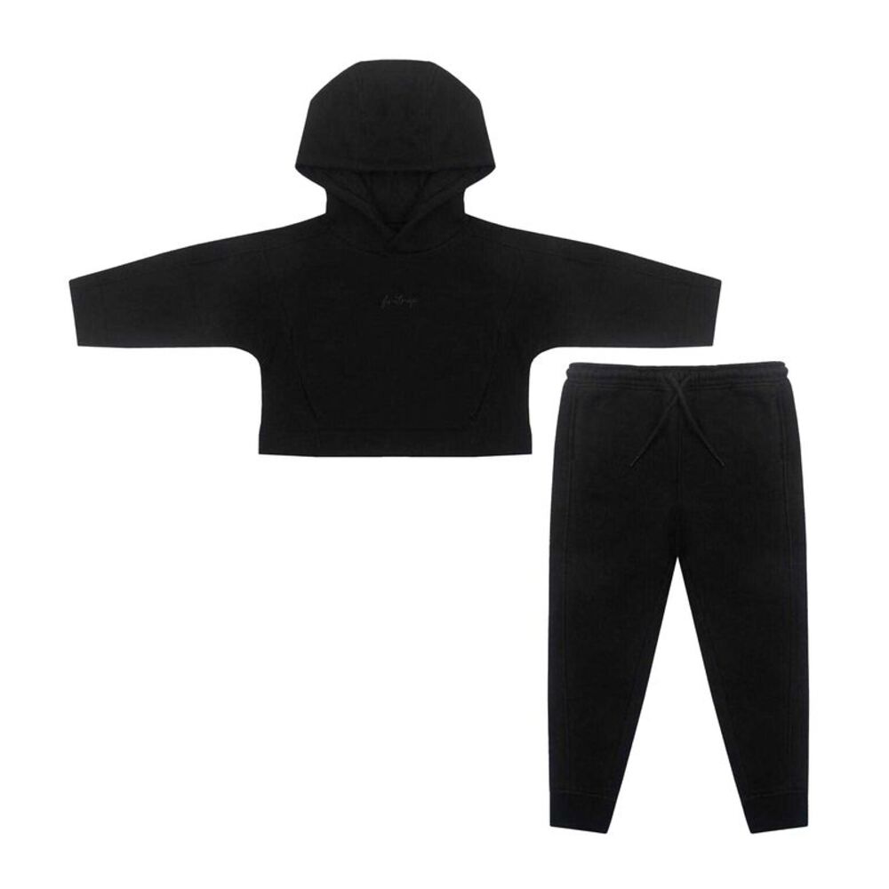 Firetrap Girls Cotton Blend Hoodie And Joggers Set (Pack of 2) / Black